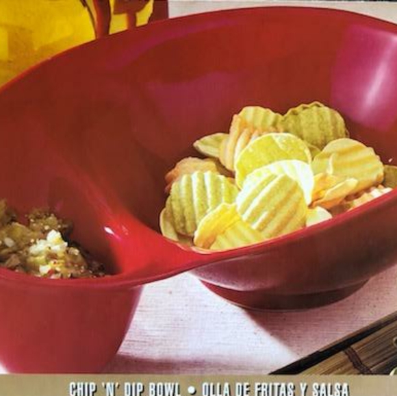 Caliente Ceramic Red Chip & Dip Bowl - Picture 9 of 9